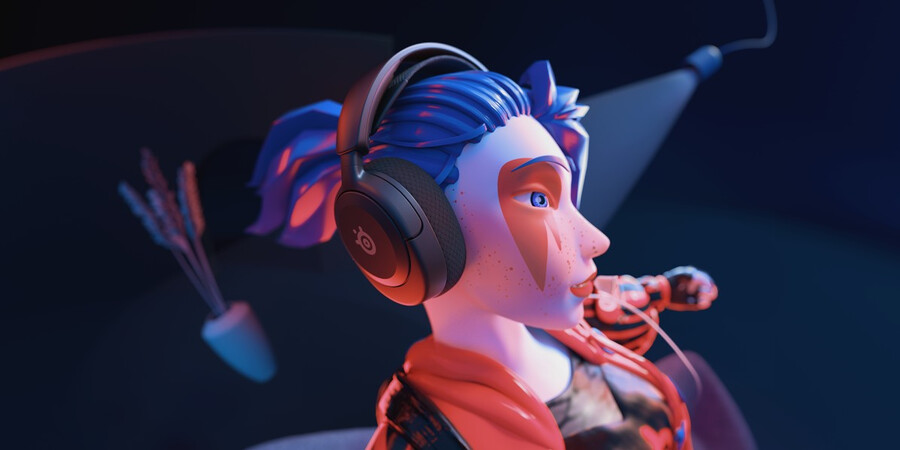 arctis nova 1 - svart